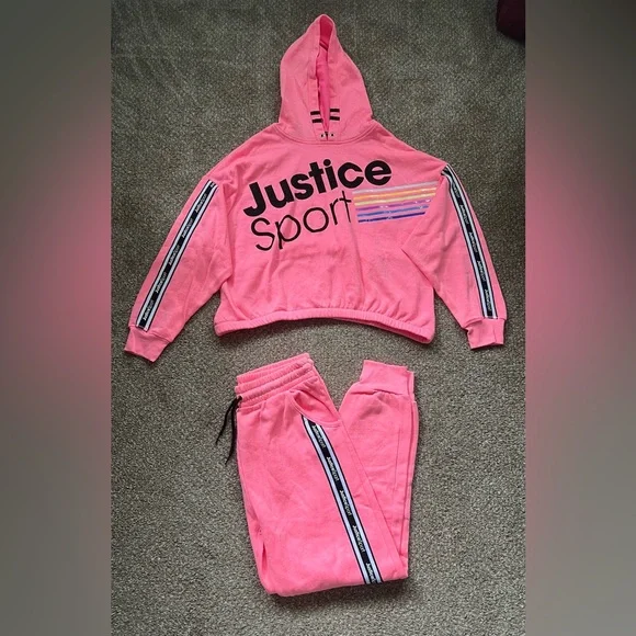 Justice Matching Sets Justice Sport Sweatsuit Set Hoodie